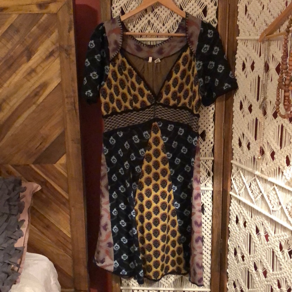 Anthem patterned sweater dress